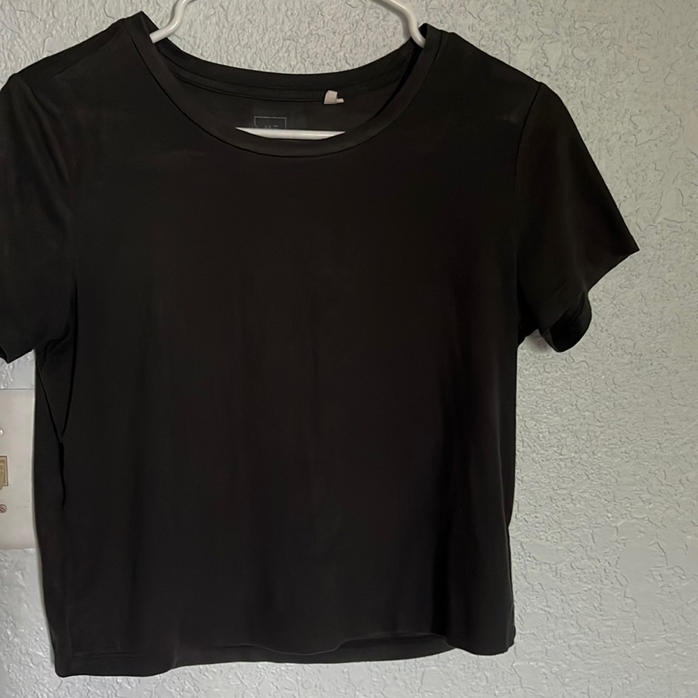Suede black blouse
